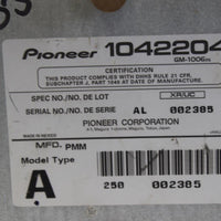 2001-2005 PONTIAC AZTEK PIONEER AUDIO AMPLIFIER 10422043 - BIGGSMOTORING.COM