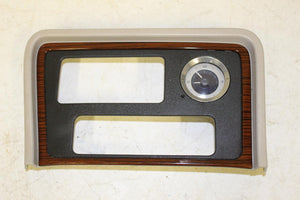 2001-2002  Escalade Console Trim W/ Clock Wood Grain Tan  Trim - BIGGSMOTORING.COM