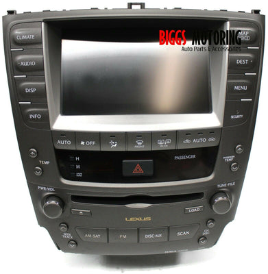 2006-2008 Lexus IS250 IS350 Navigation Radio Display Ac Cd Player 86120-53430 - BIGGSMOTORING.COM