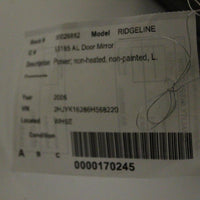 2006-2014 HONDA RIDGELINE LEFT DRIVER POWER MIRROR