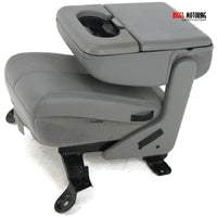 1999-2010 Ford F250 Center Console Jump Seat W/ Storage & Cup Holder Gray - BIGGSMOTORING.COM