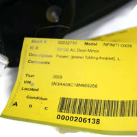 2004-2010 Infiniti Qx56 Driver Left Side Power Door Mirror Chrome 32730 - BIGGSMOTORING.COM