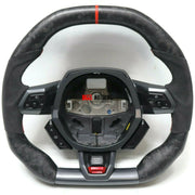 Fits 2016 Huracan Custom Carbon Fiber & Leather Flat Bottom Steering Wheel