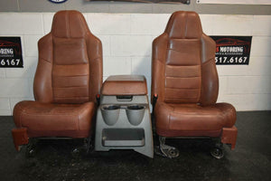 99-10 FORD SD F250 F350 KING RANCH FRONTLEATHER BUCKETS SEAT console