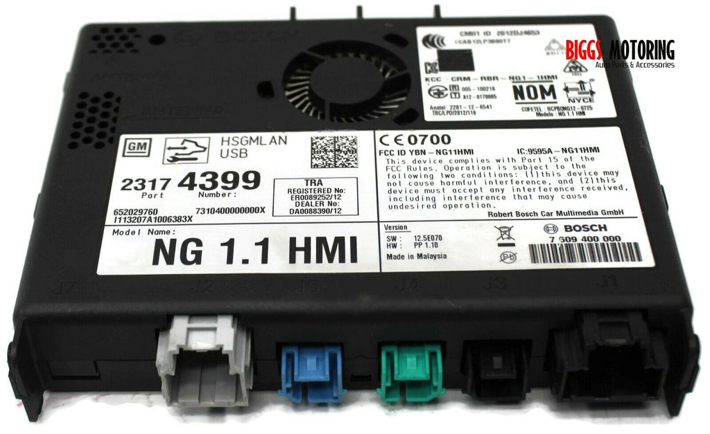 2014-2015 Chevy Impala New Style HMI Radio Control Module 23174399