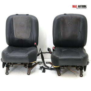 2002-2005 Dodge Ram Driver Left & Passenger Right Side Front Seats Black - BIGGSMOTORING.COM