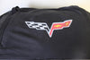 2005-2013 Corvette Oem Black Indoor Car Cover W/ Flag Logo By Gm - BIGGSMOTORING.COM
