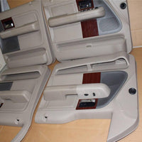 04-08 FORD F150 LARIAT CREW CAB DOOR PANELS SET W/ SWITCHES PANEL PARCHMNET TAN - BIGGSMOTORING.COM