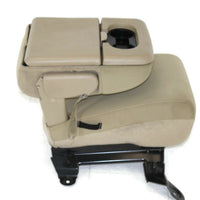 1999-2010 Ford F250 Center Console Jump Seat  W/ Storage  & Cup Holder Tan - BIGGSMOTORING.COM