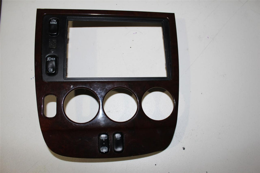 99-03 MERCEDES BENZ W163 ML ML320 ML430 WOOD GRAIN DASH BEZEL W/ RADIO SWITCHES