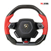 15-18 Lamborghini 610-4 Huracan Carbon Fiber Steering Wheel upgraded Leather - BIGGSMOTORING.COM