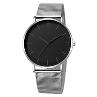 Minimalist Men Fashion Ultra Thin Watches Simple Men Business Stainless Steel Mesh Belt Quartz Watch Relogio Masculino