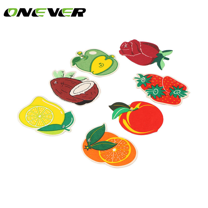 Onever 7pcs Different Car Perfume Paper Car Air Freshener Hanging Perfume Paper for Car Vehicle Boat Car Air Freshener perfume