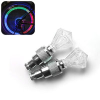 2pcs Cycling Tyre Tire Wheel Valve Flash Light Bicycle Motorcycle Bike Lamp Gainer CSL2017