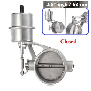 2.5inch Stainless Steel Exhaust Control Valve Set Vacuum Actuator Vacuum Actuator Open/Close Style - BIGGSMOTORING.COM