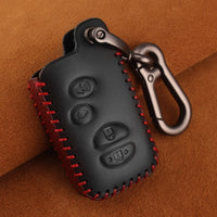 KEYYOU For Toyota Prius Land Cruiser Avalon Prado Leather Car Key Keychain Covers Key Case Bag KeyChain Bag 2/3/4 Buttons